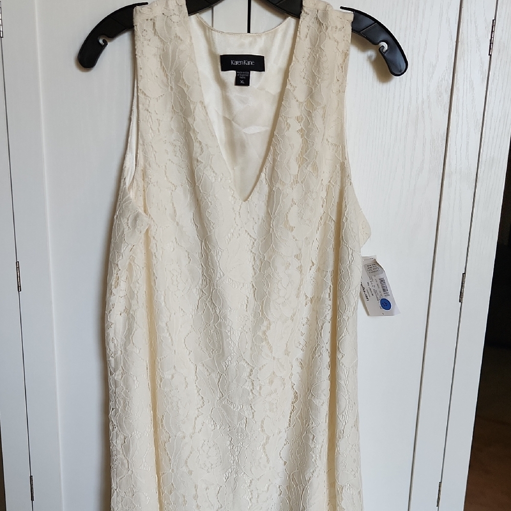 Karen Kane Ivory Lace Mini Dress
